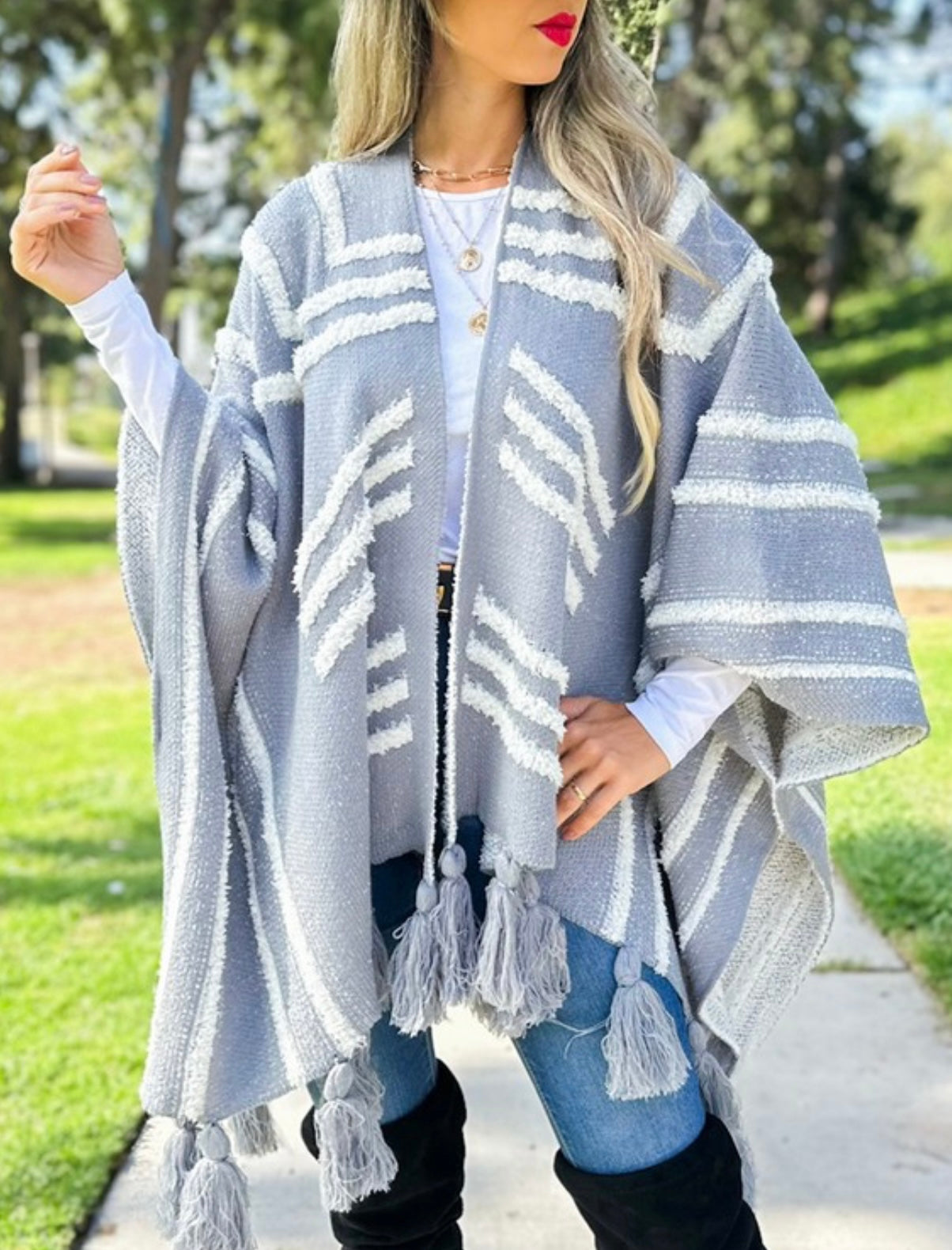 Kimono Western Tassel Chunky