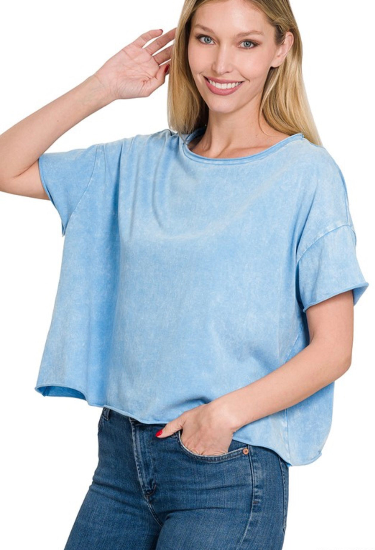 Tee Cropped Acid Wash