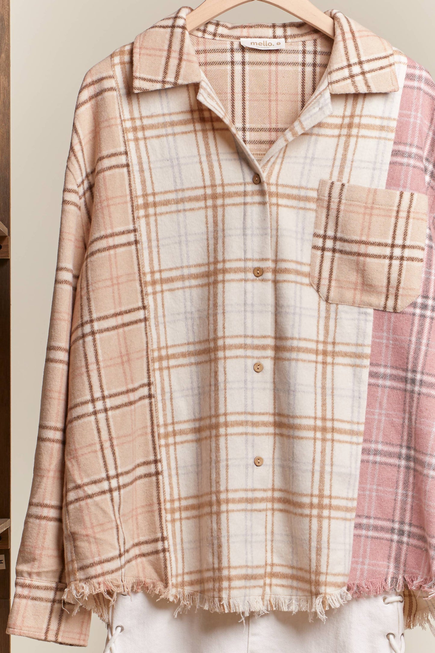 Shacket Plaid Color Block