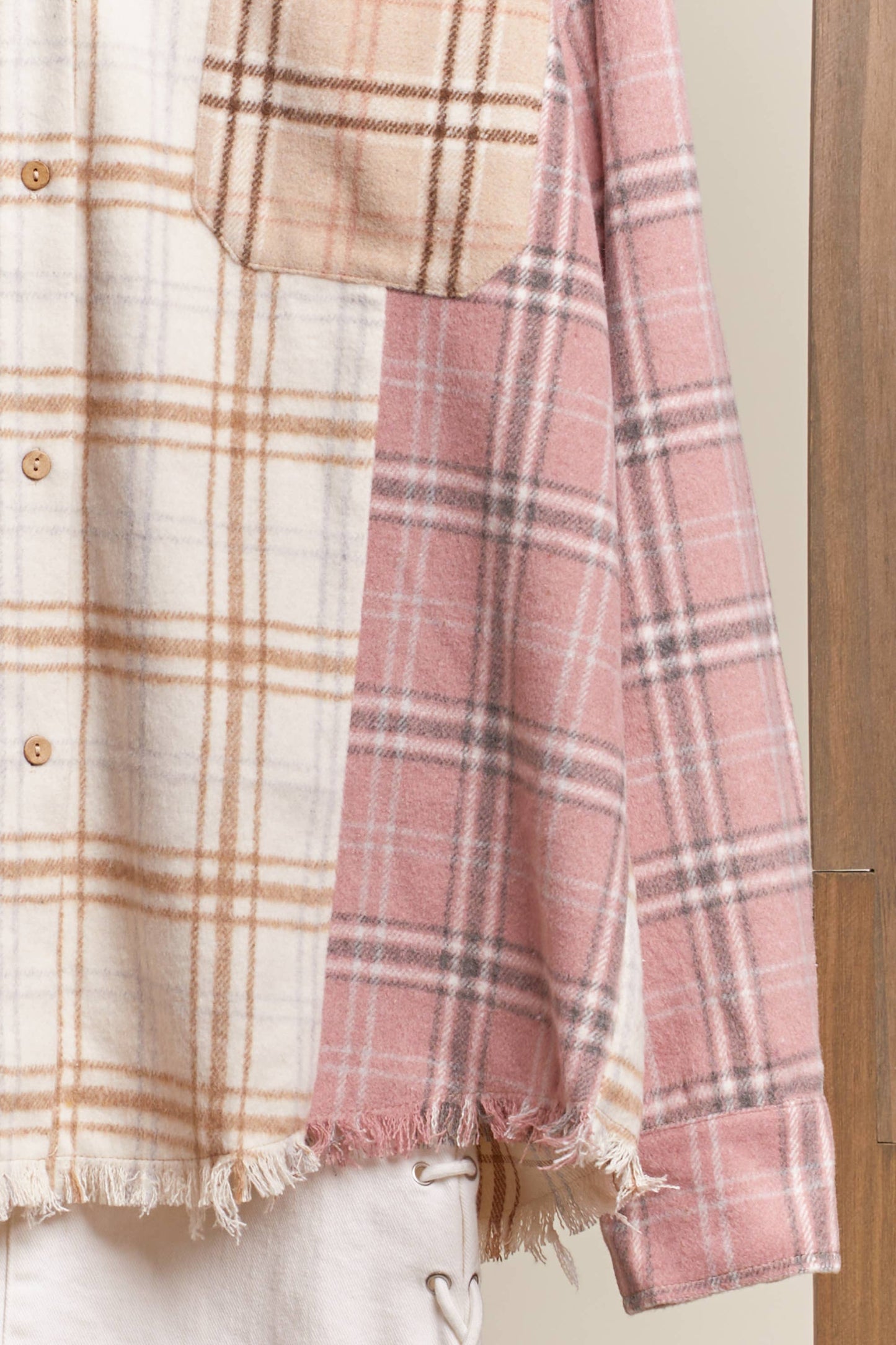 Shacket Plaid Color Block
