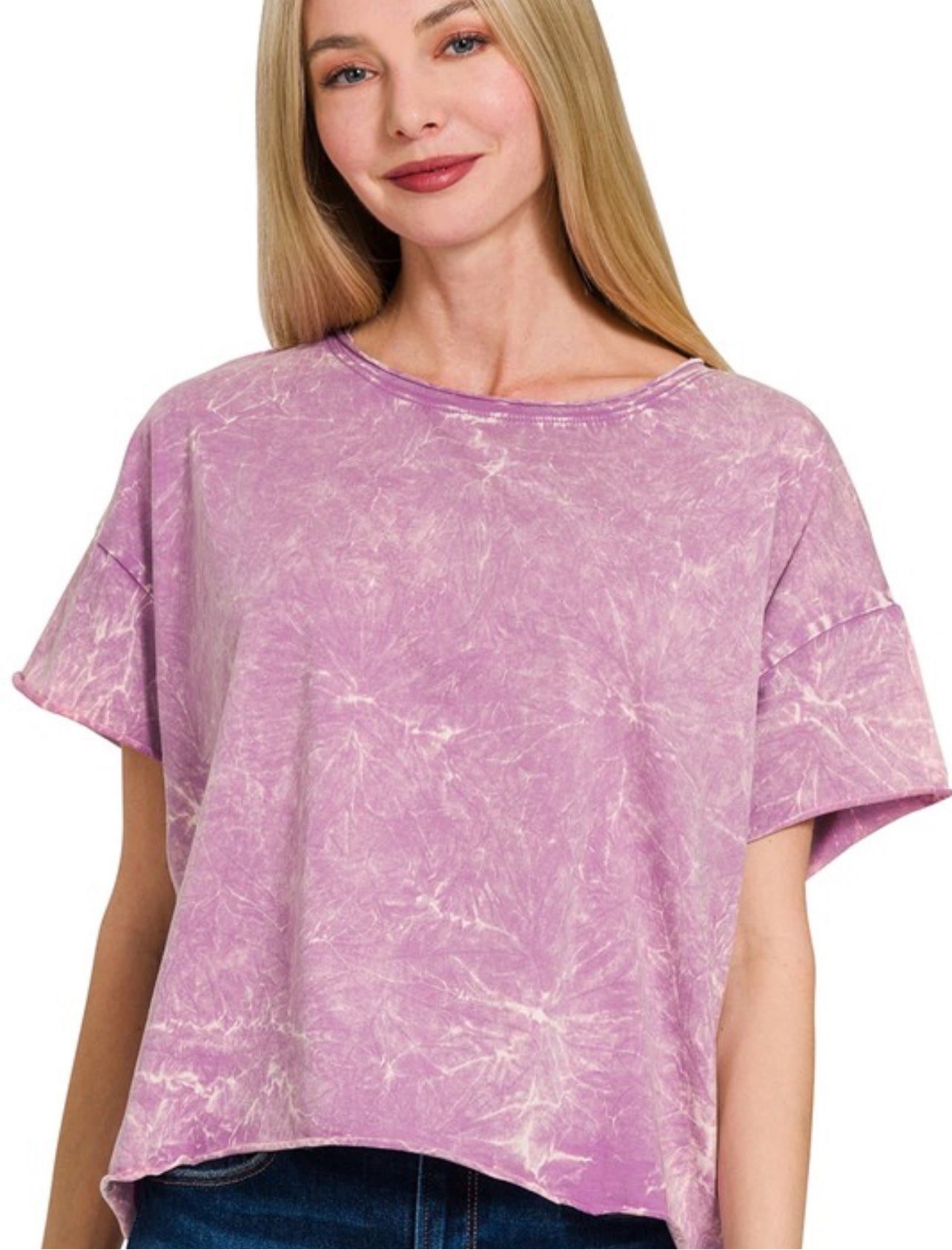 Tee Cropped Acid Wash