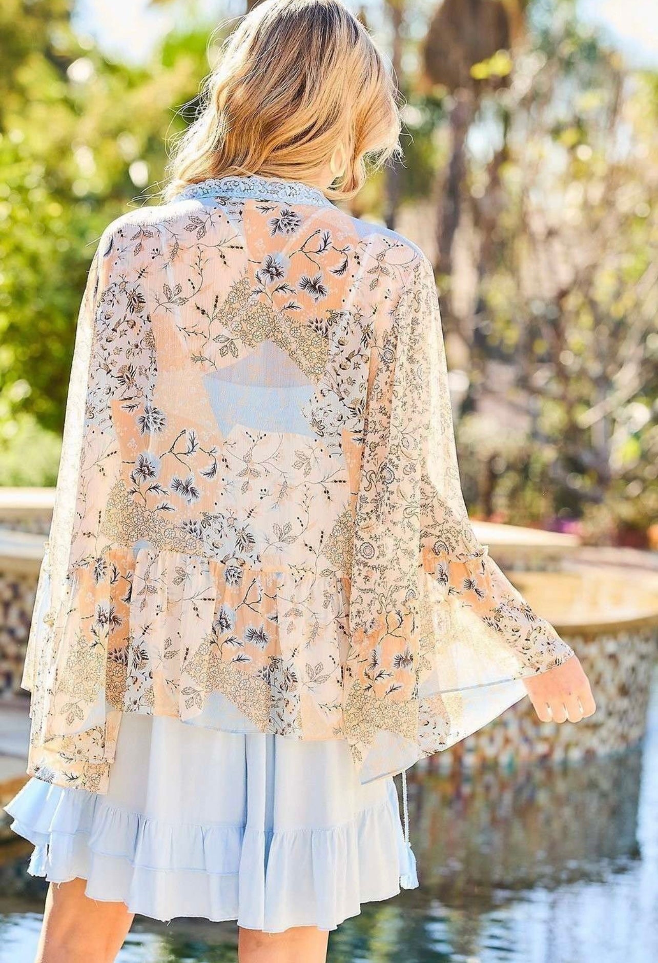 Kimono Boho Ruffle Sleeve