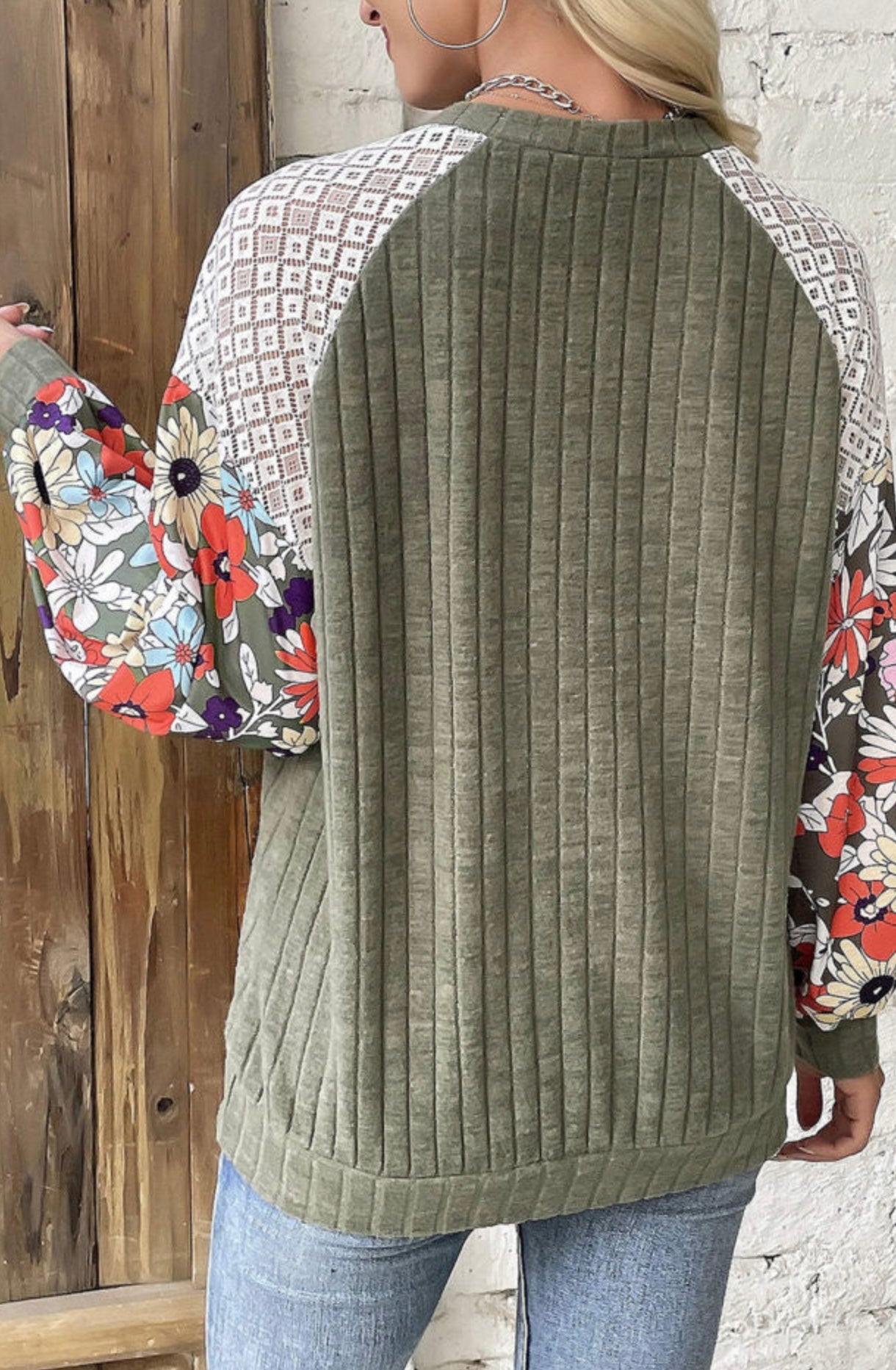 Top Floral Lace Patchwork
