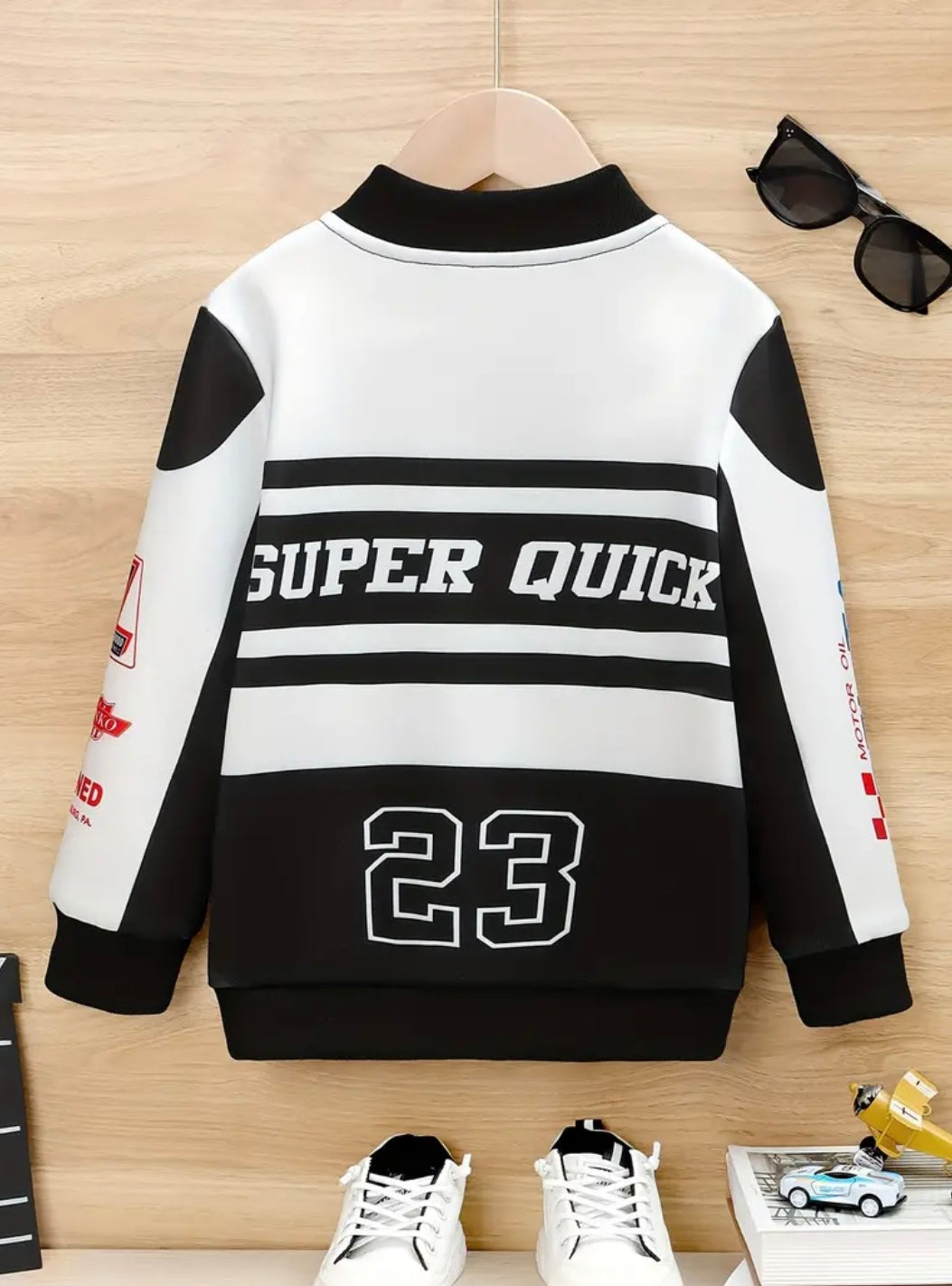 Boys Racing Varsity Jacket