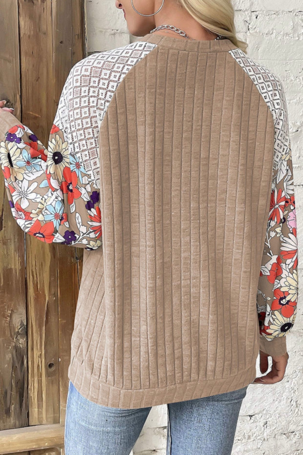 Top Floral Lace Patchwork