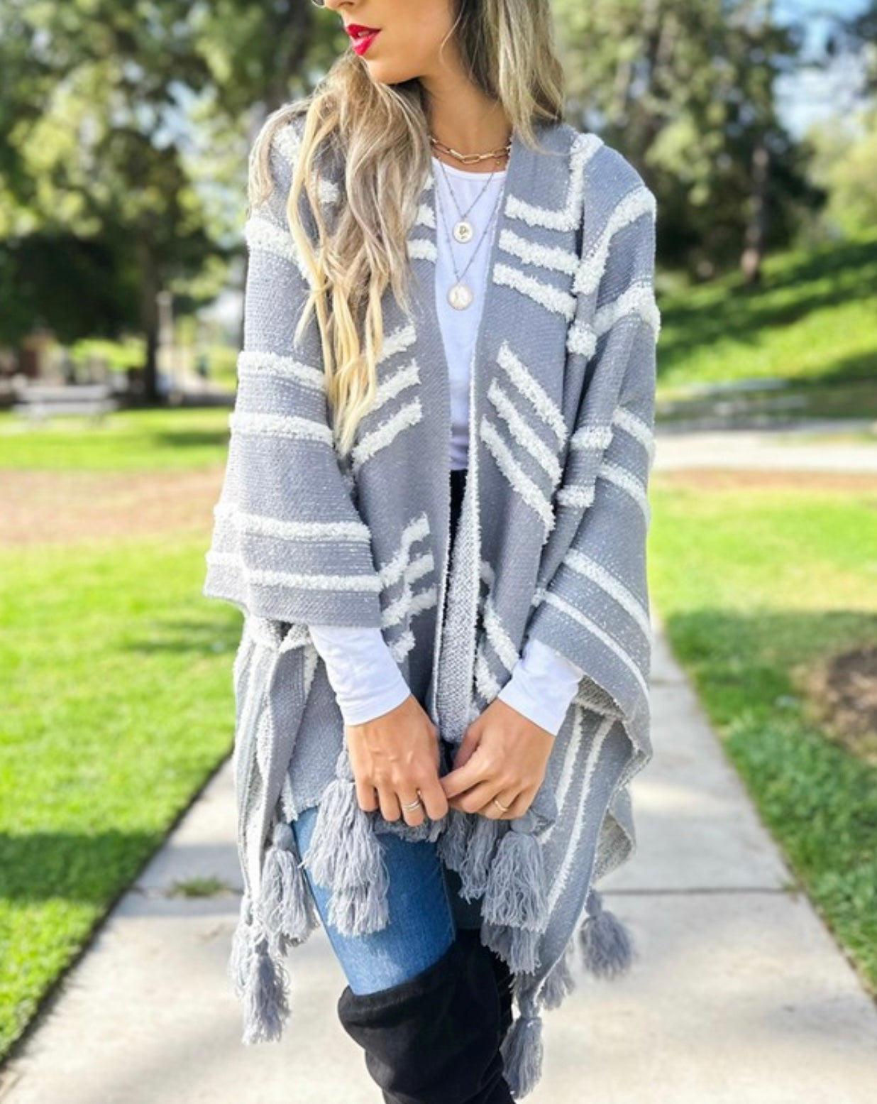 Kimono Western Tassel Chunky