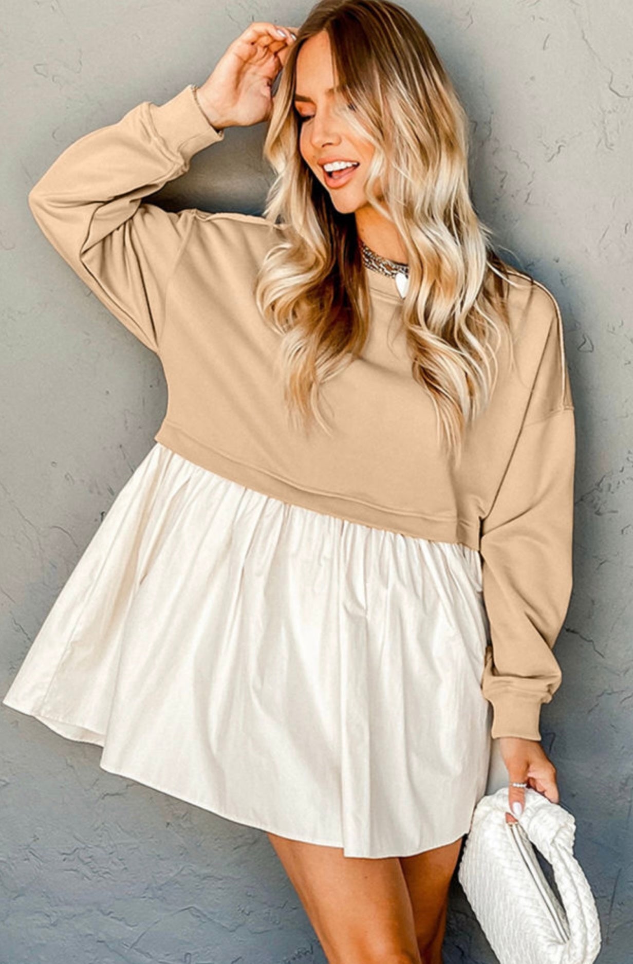 Dress Sweatshirt Poplin Mini