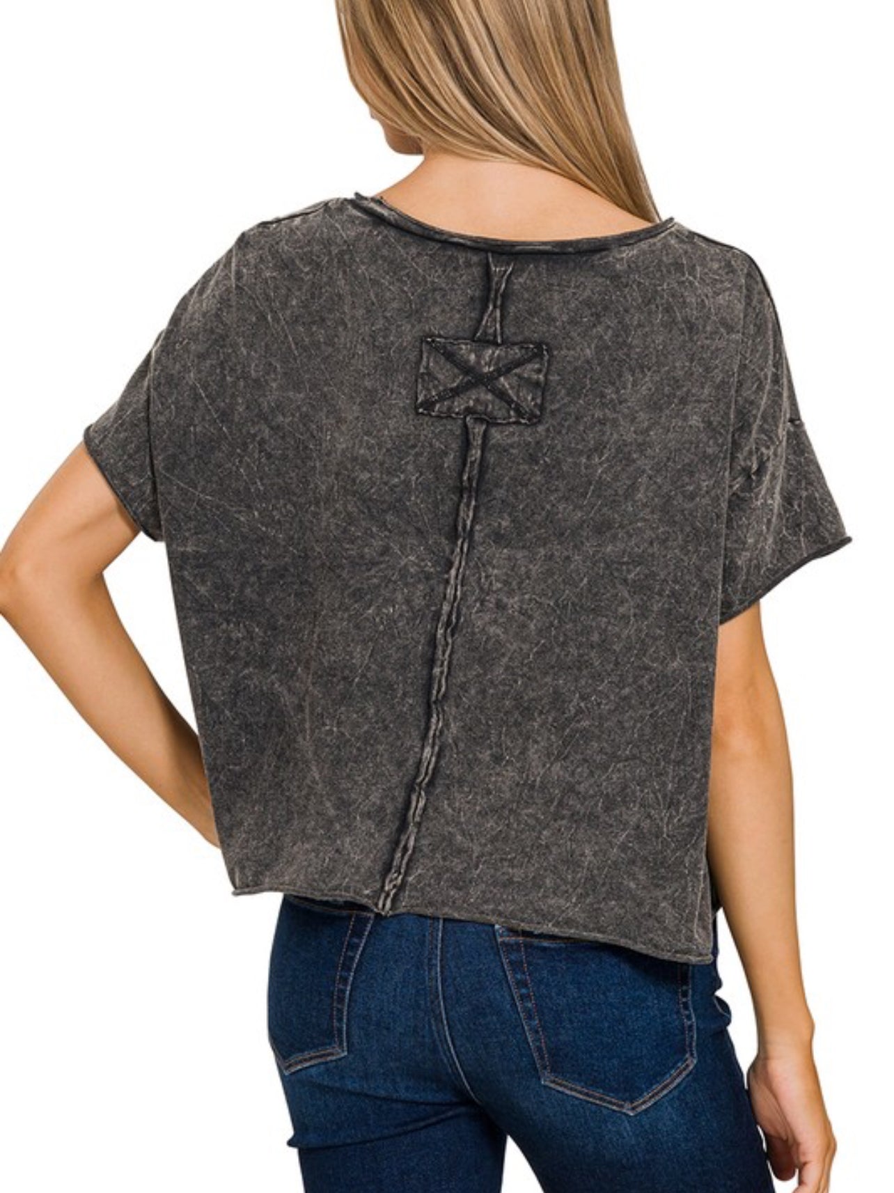 Tee Cropped Acid Wash