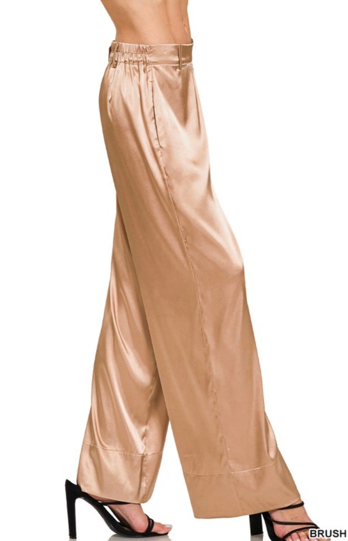 Satin Pants Wide Leg