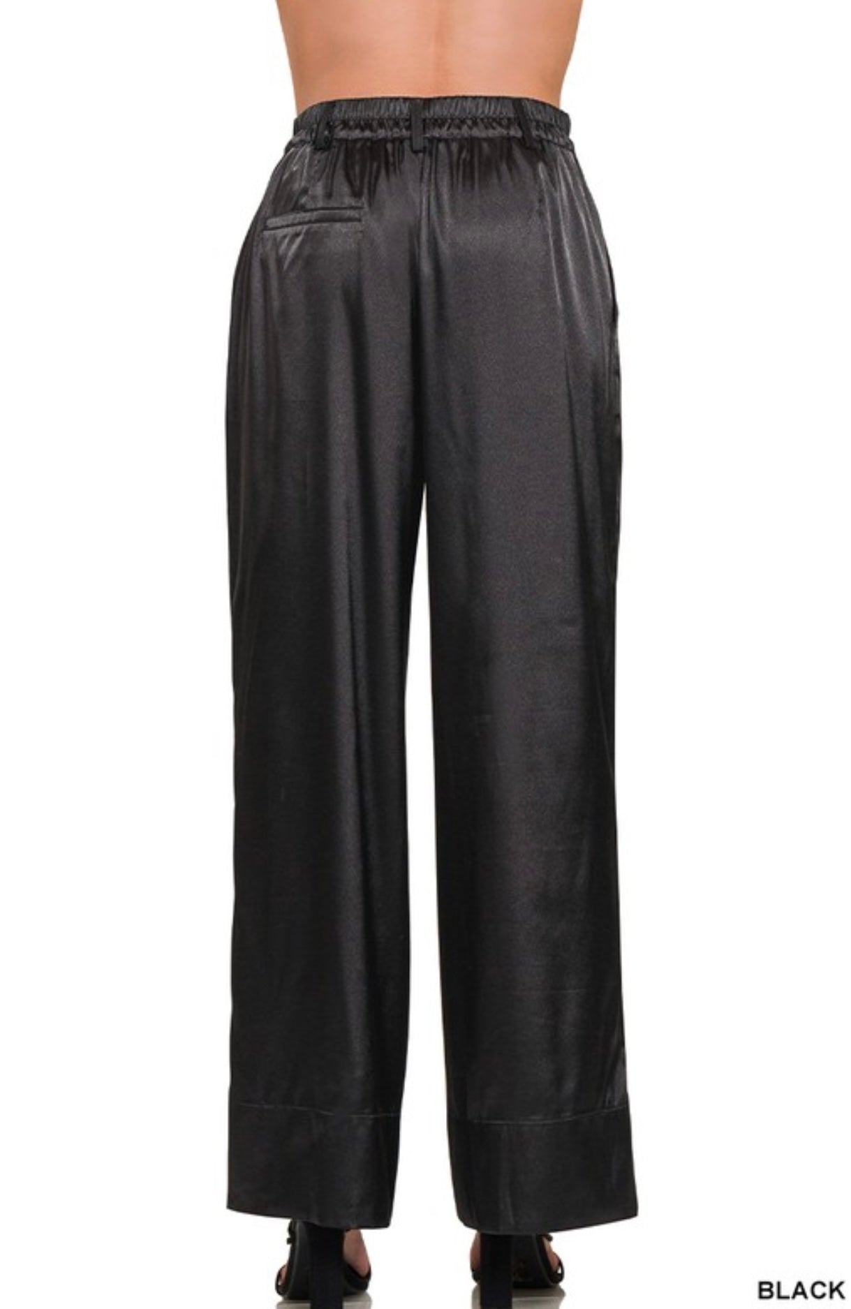 Satin Pants Wide Leg