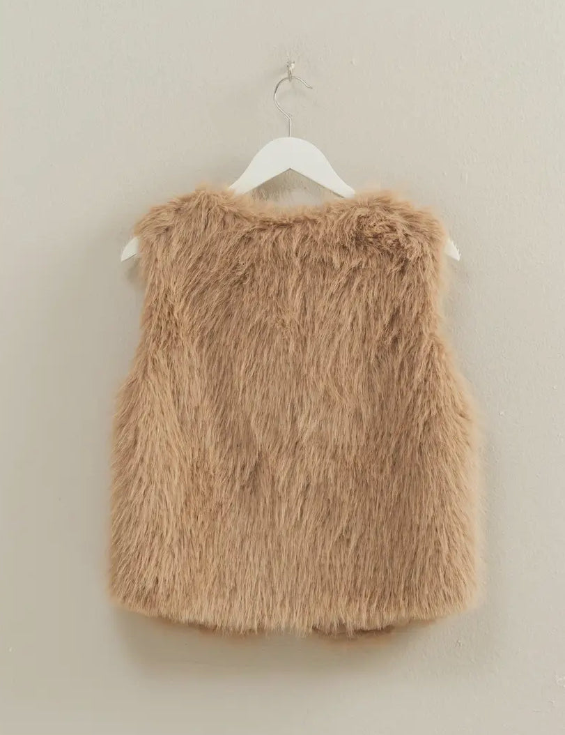 Faux Fur Open Vest