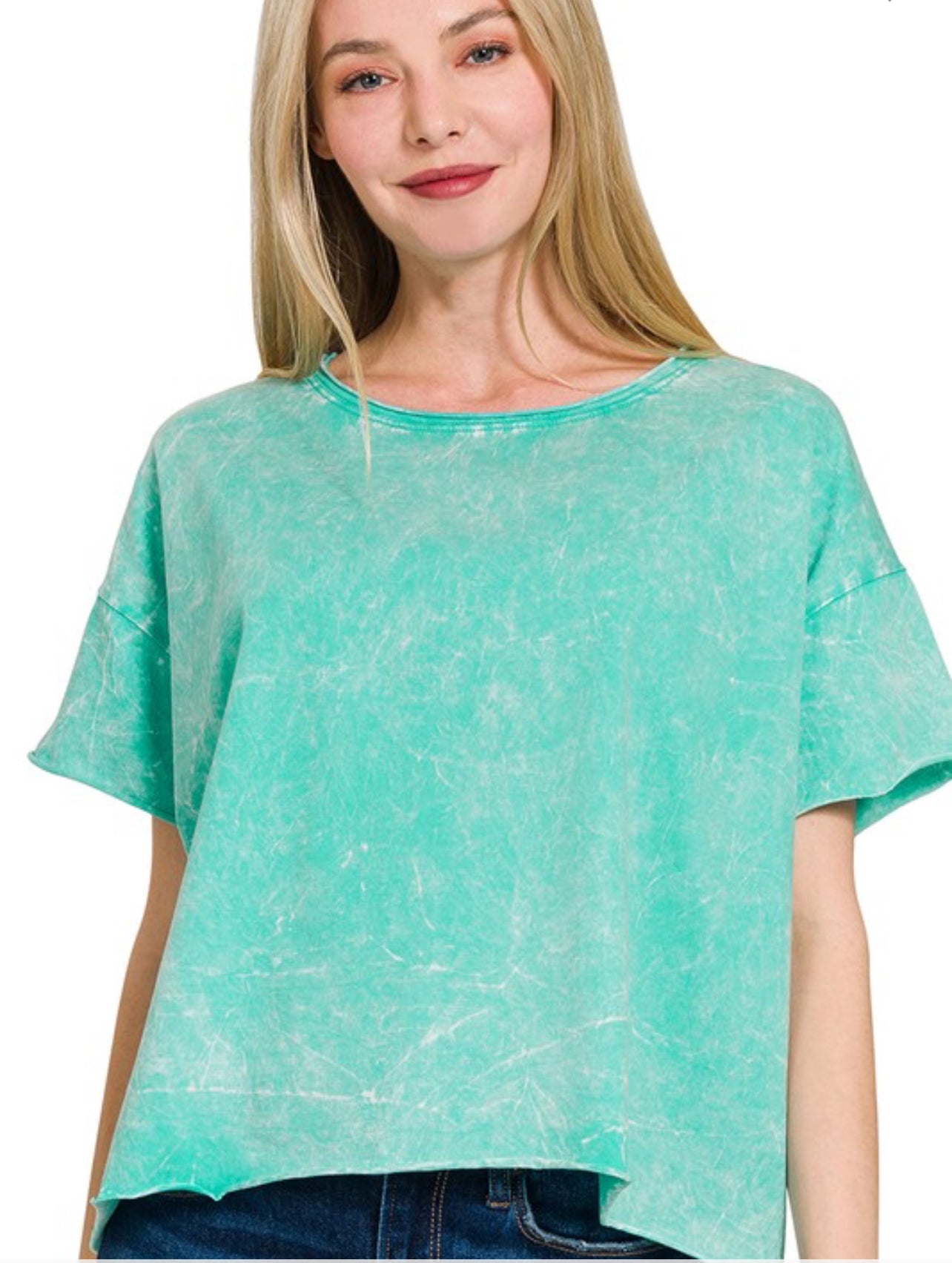 Tee Cropped Acid Wash