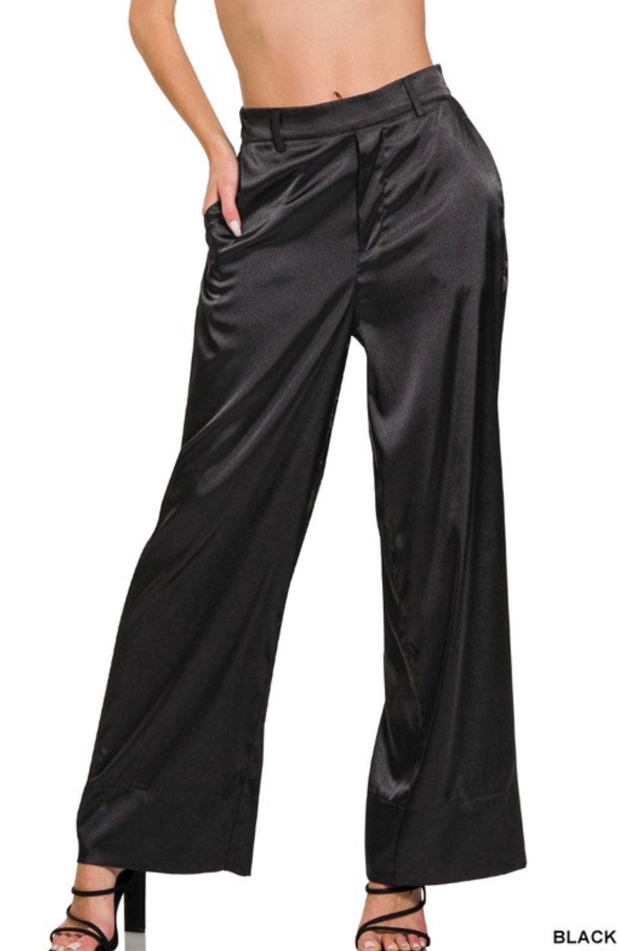 Satin Pants Wide Leg