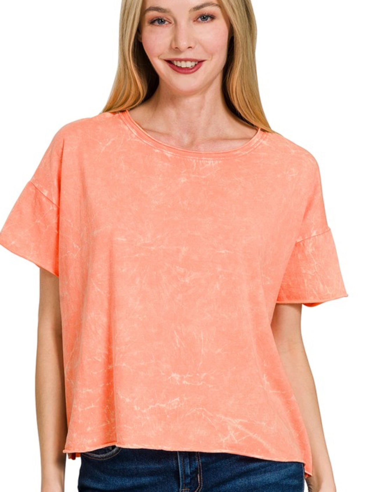 Tee Cropped Acid Wash