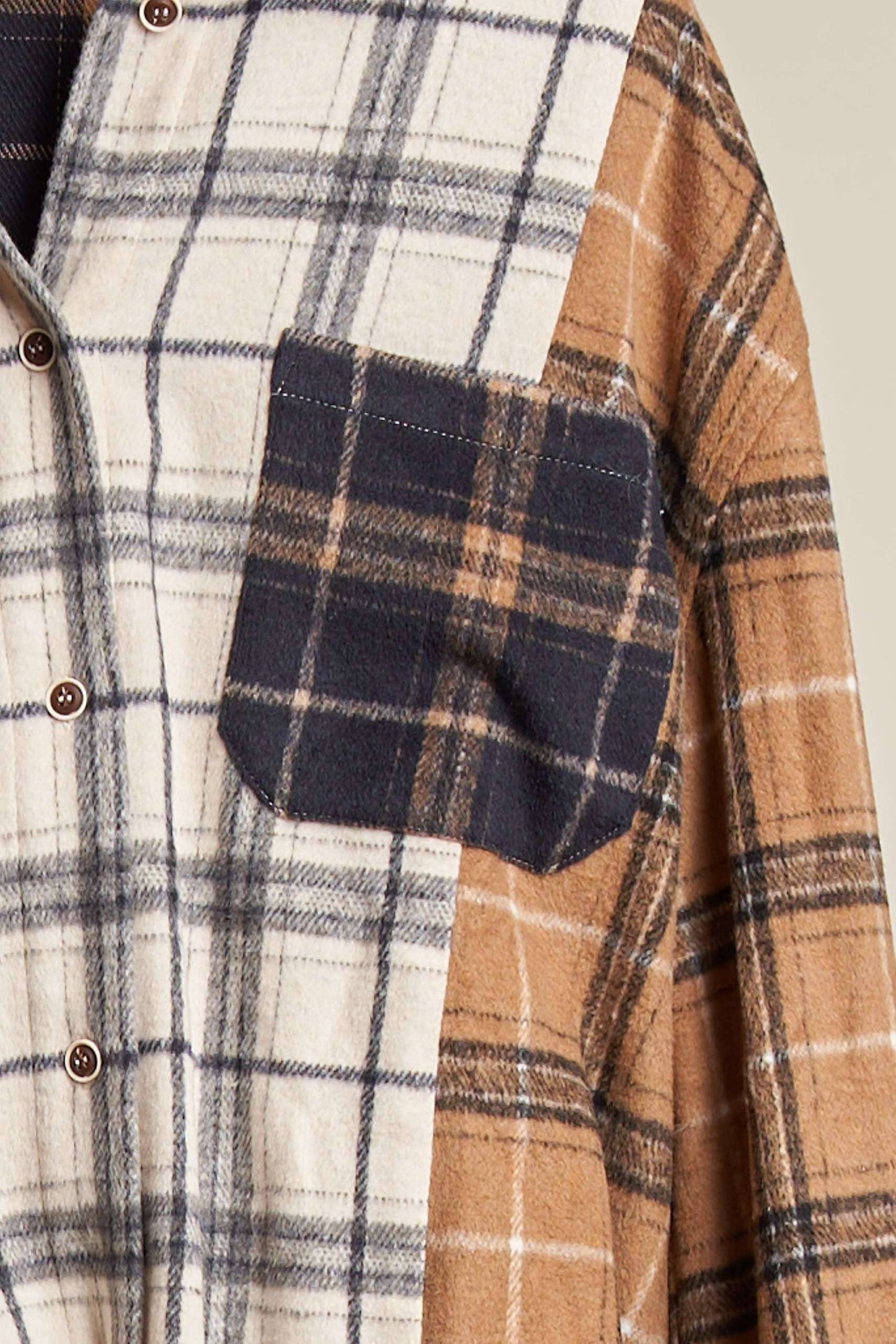 Shacket Plaid Color Block
