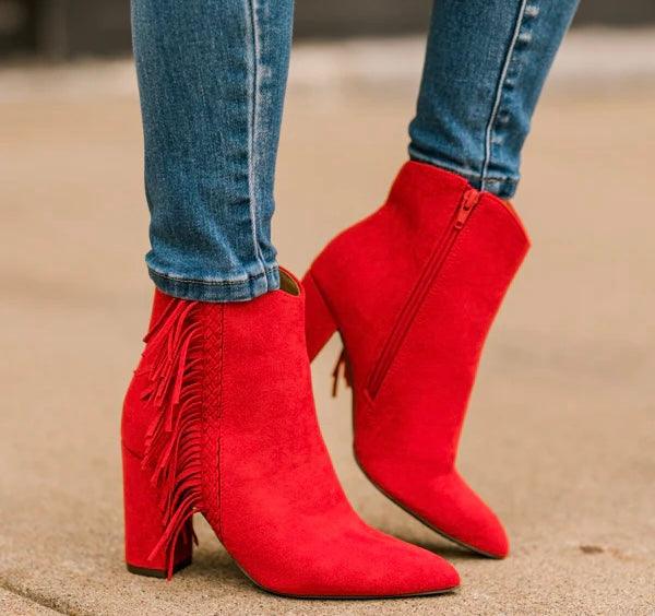 Corky's Fringe Suede Boots - BeLoved Boutique
