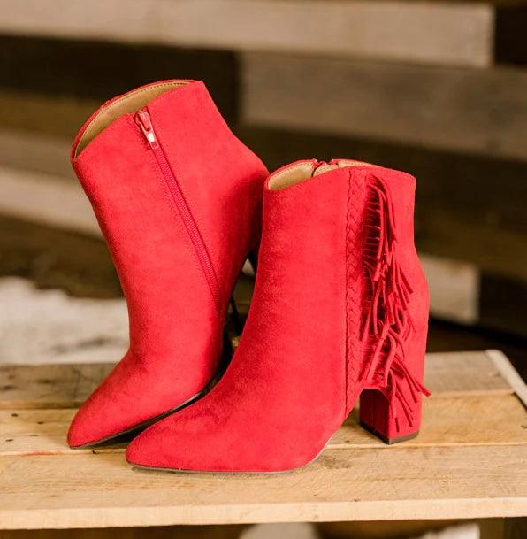 Corky's Fringe Suede Boots - BeLoved Boutique