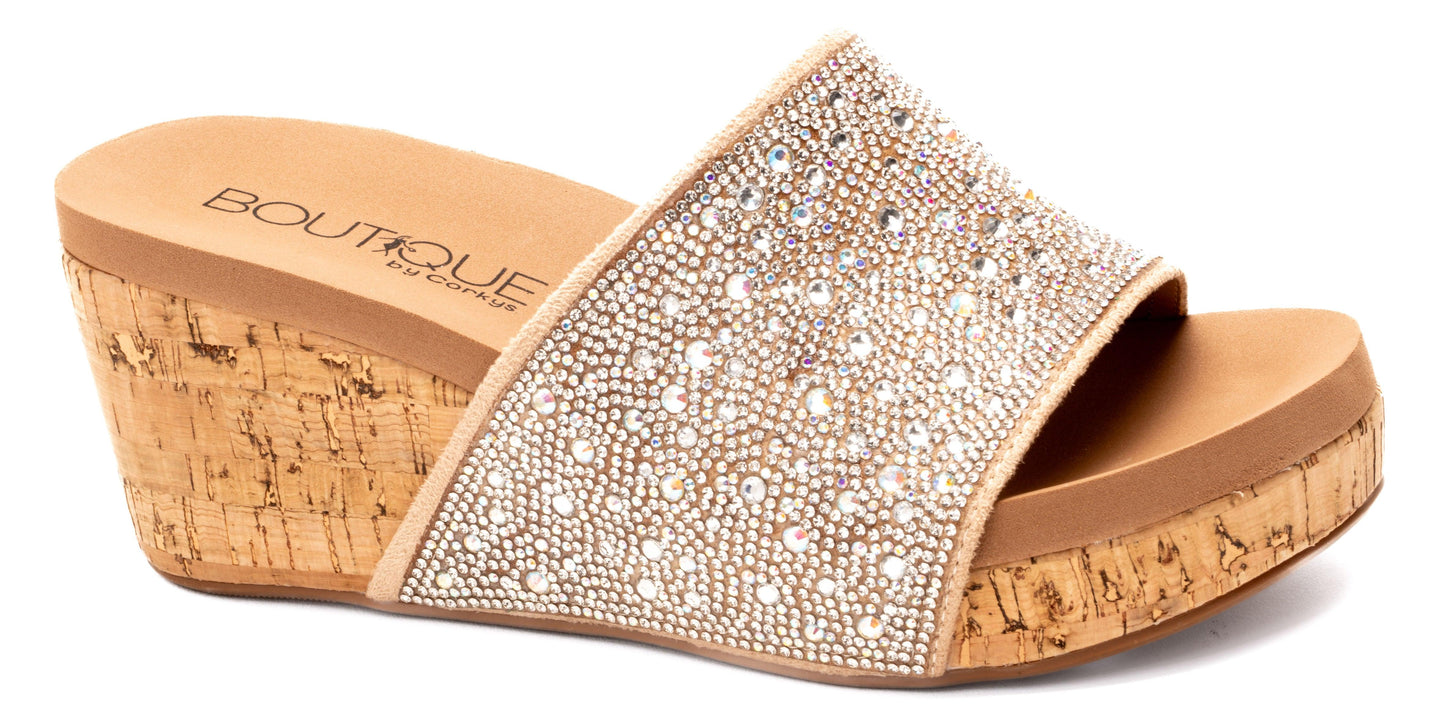Corkys Sunlight Crystal Wedges - BeLoved Boutique