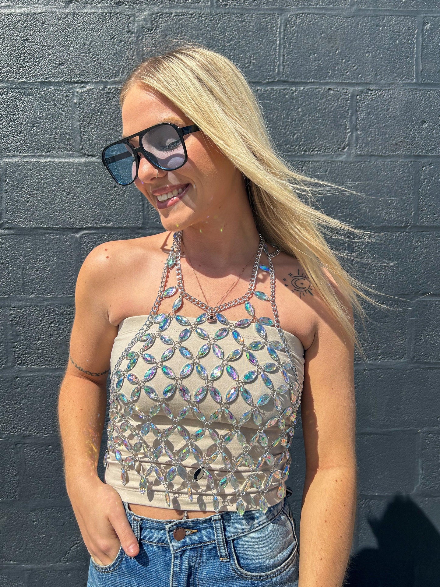 Crystal Rhinestone Tank - BeLoved Boutique