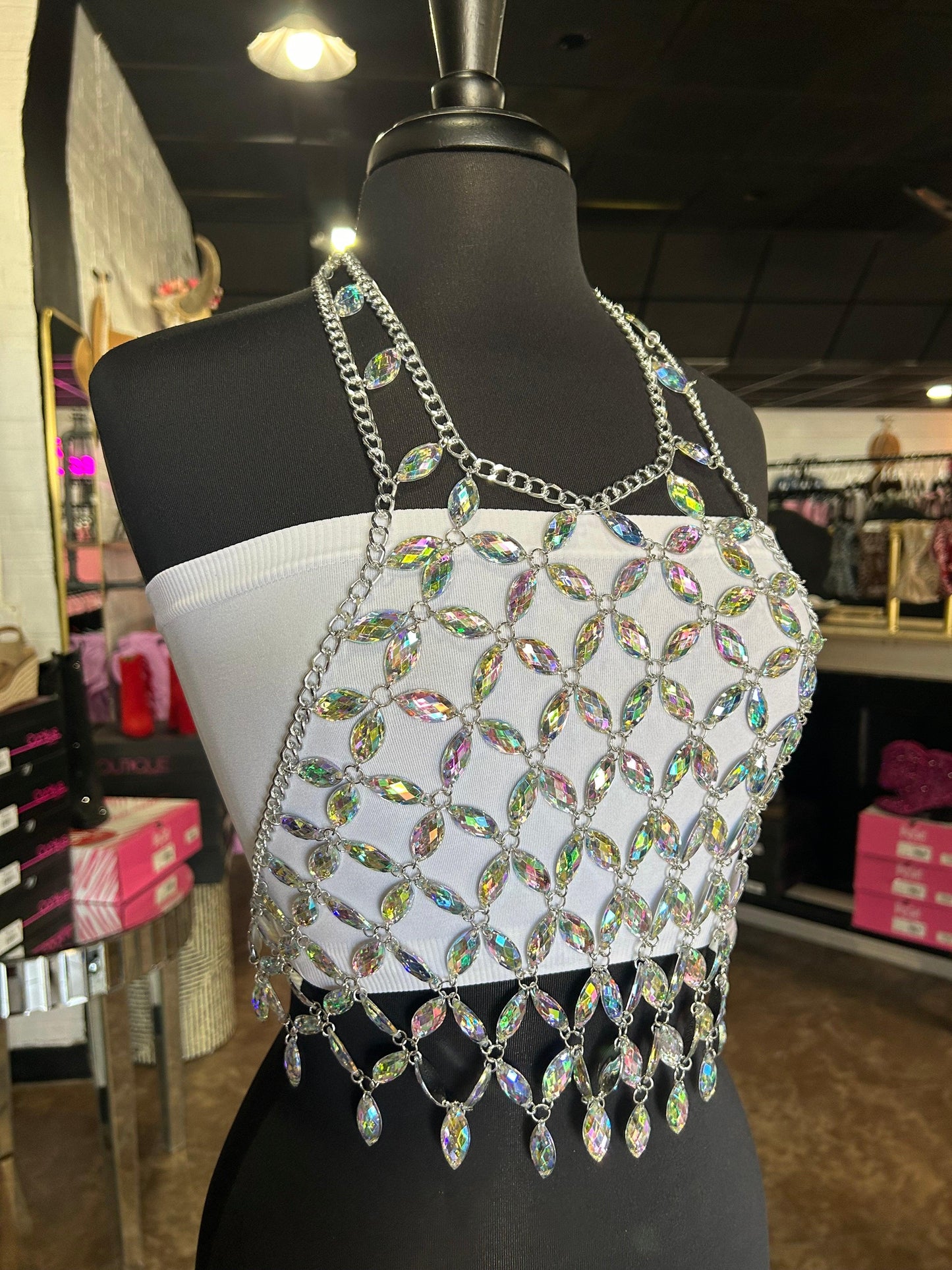Crystal Rhinestone Tank - BeLoved Boutique
