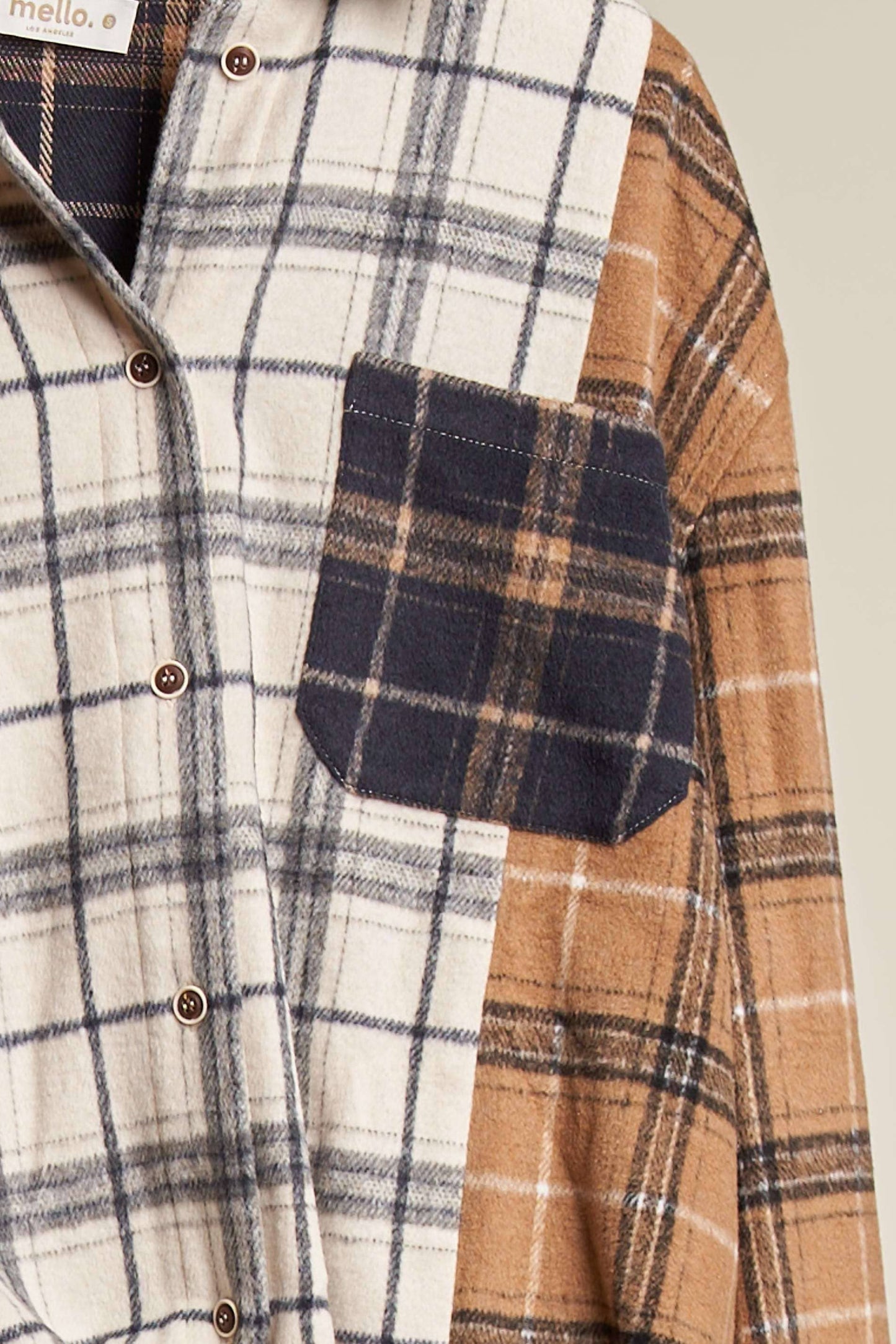 Shacket Plaid Color Block