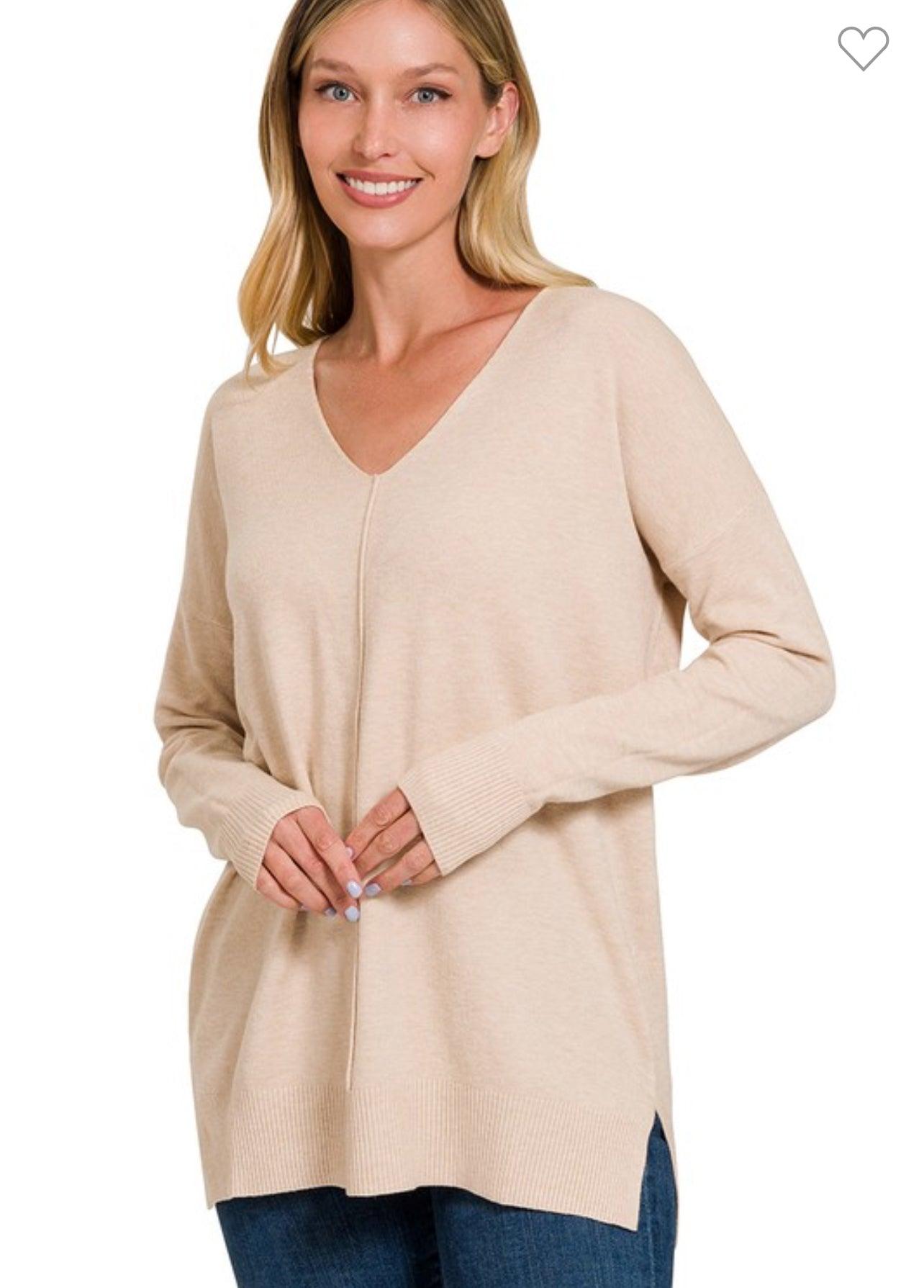 Front Seam Boyfriend Sweater - BeLoved Boutique