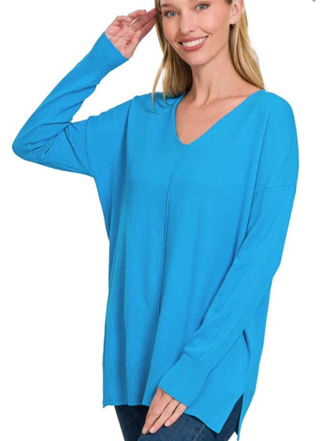 Front Seam Boyfriend Sweater - BeLoved Boutique