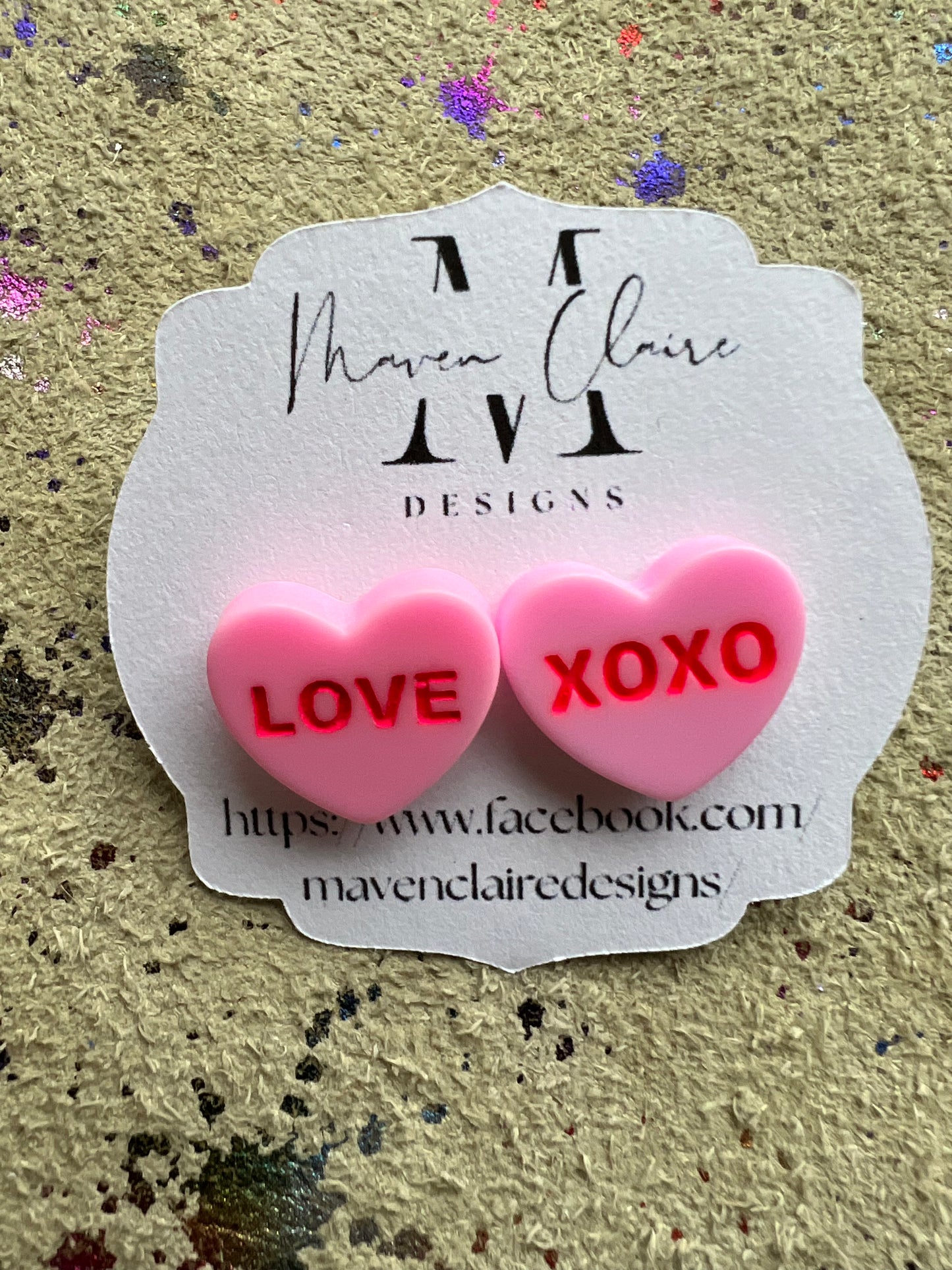 LOVE Solid Valentine Earrings - BeLoved Boutique