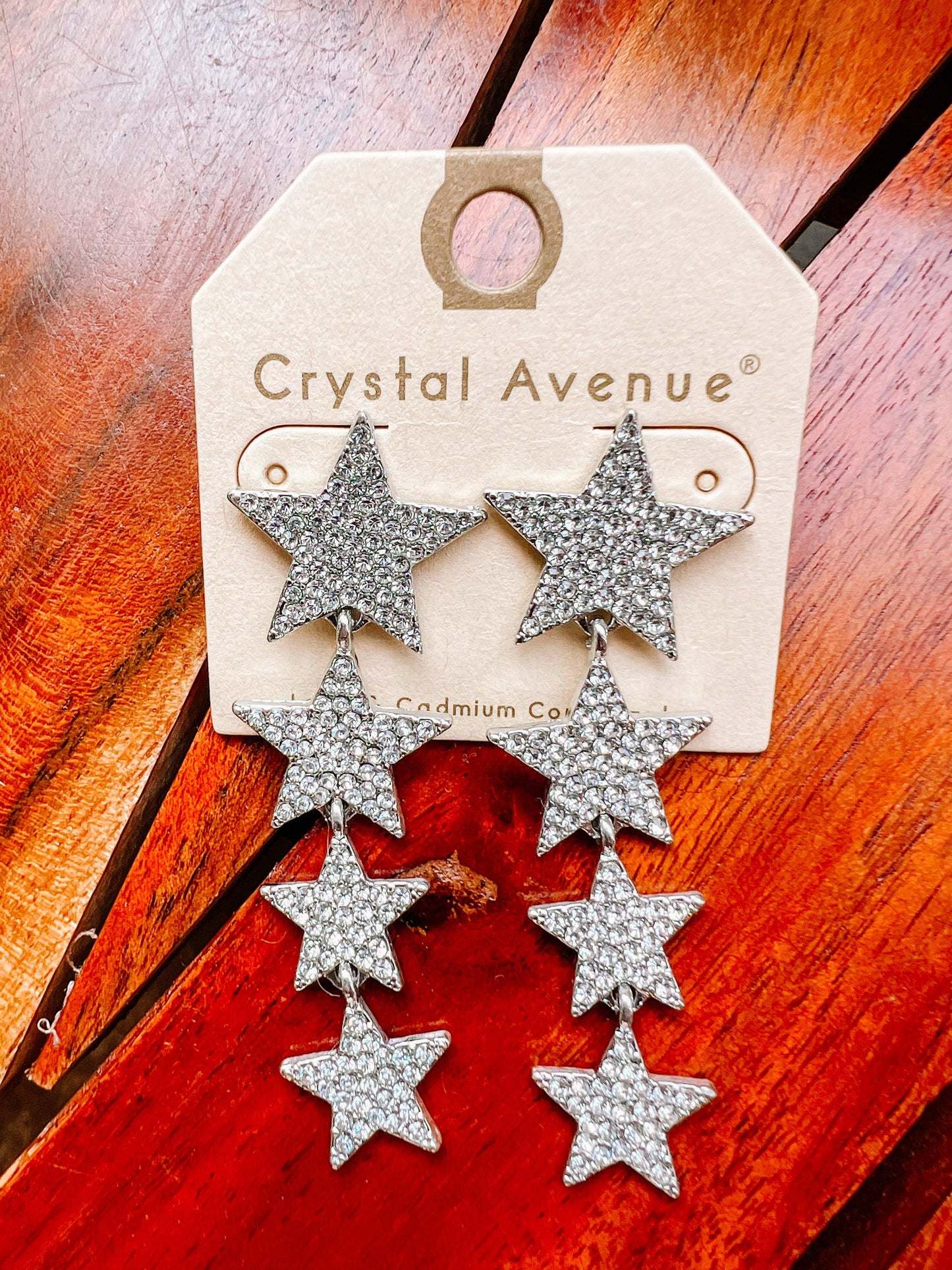 Rhinestone Star Dangle Earrings - BeLoved Boutique