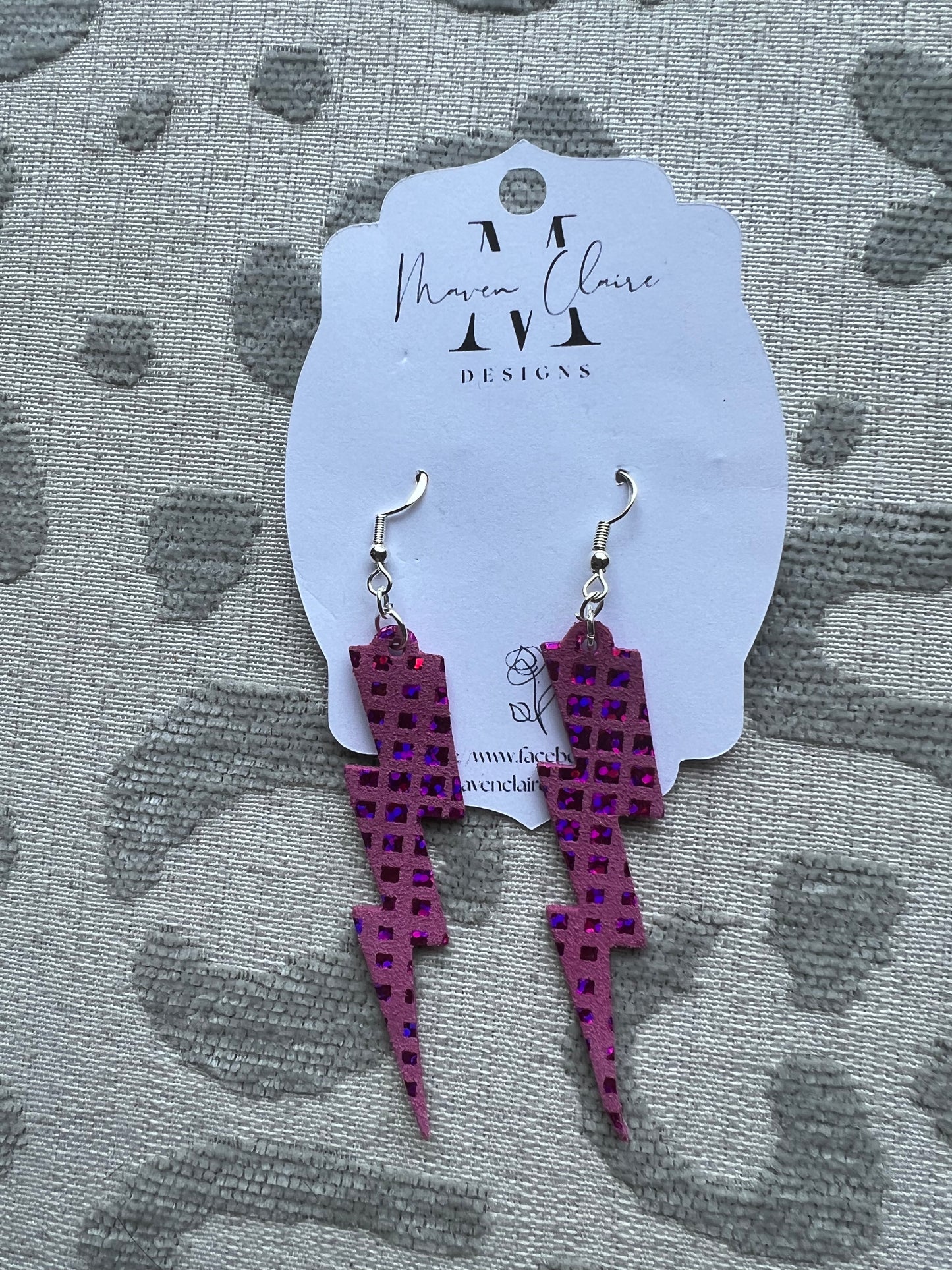Shimmer Lightning Bolt Earrings - BeLoved Boutique