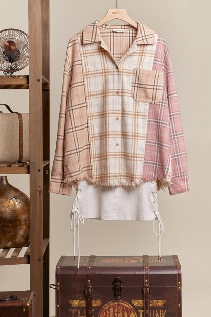 Shacket Plaid Color Block