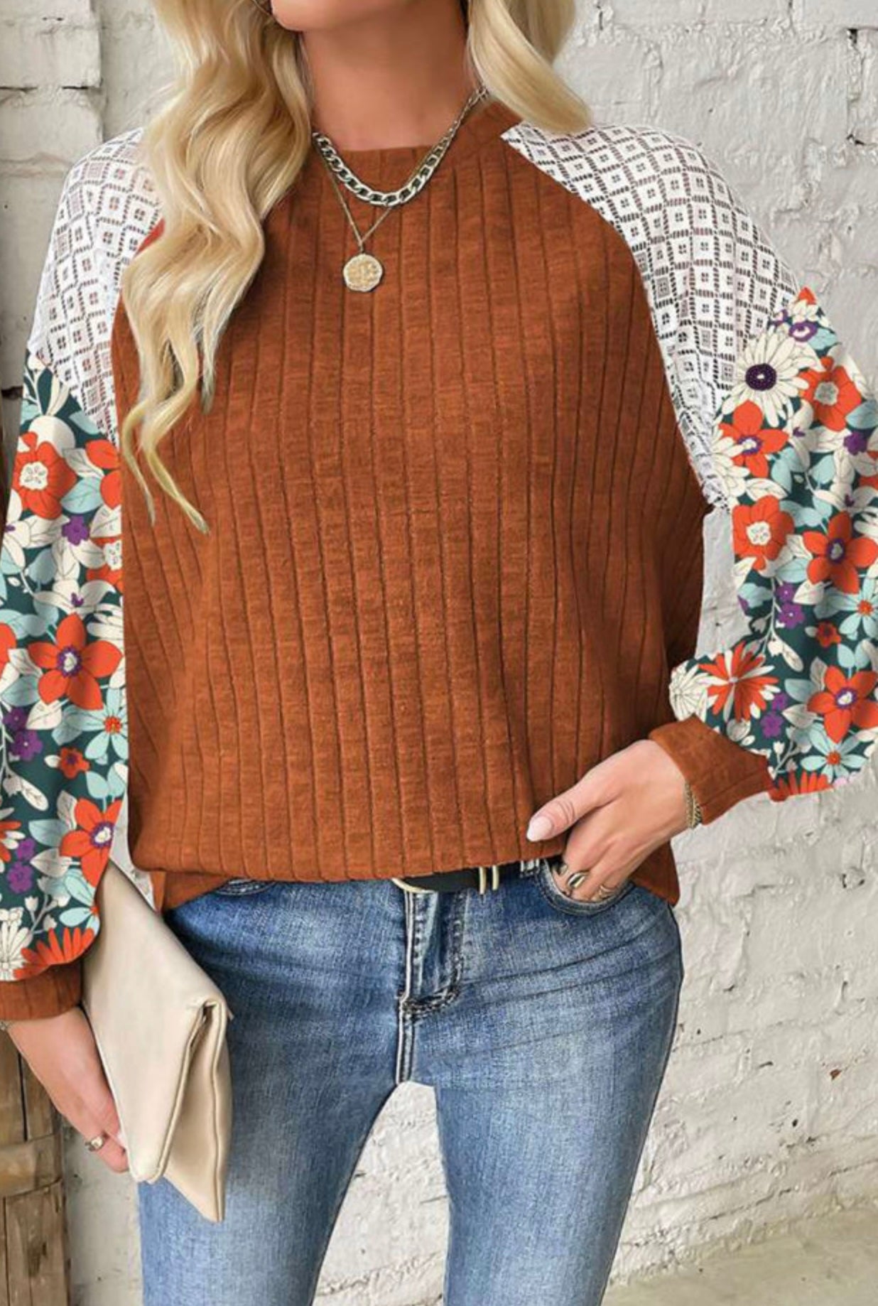 Top Floral Lace Patchwork