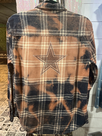 Star Rhinestone Flannel