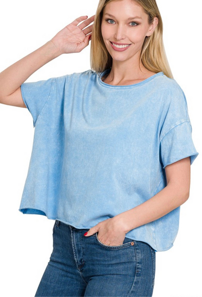 Tee Cropped Acid Wash