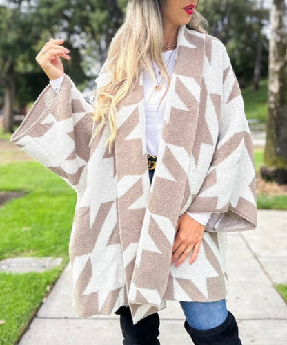 Cardigan Houndstooth Oversized