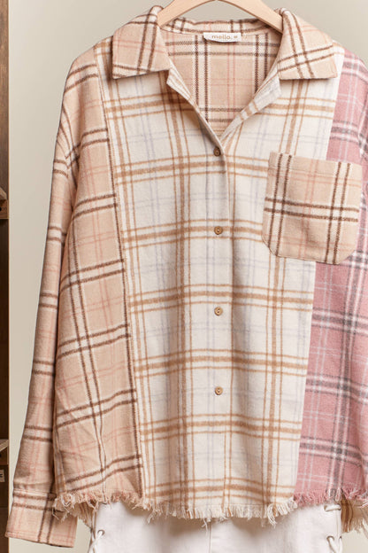 Shacket Plaid Color Block