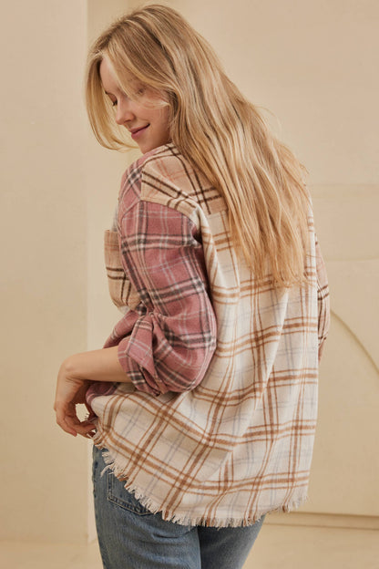 Shacket Plaid Color Block