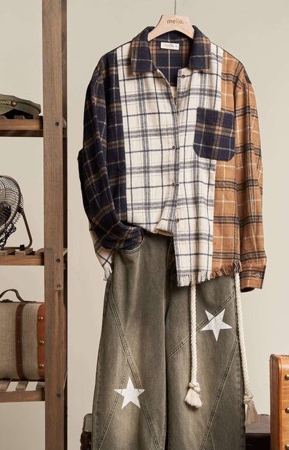 Shacket Plaid Color Block
