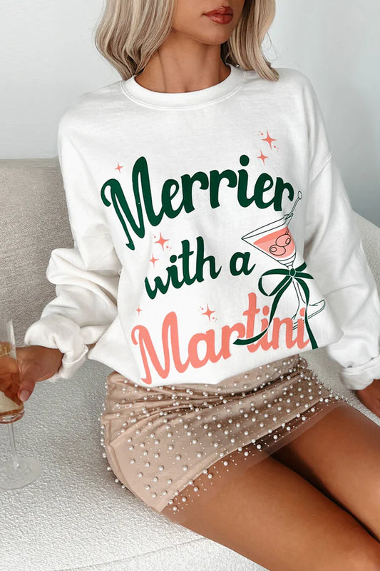 Crewneck MERRIER WITH A MARTINI
