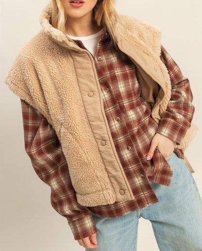 Oversized Sherpa Vest