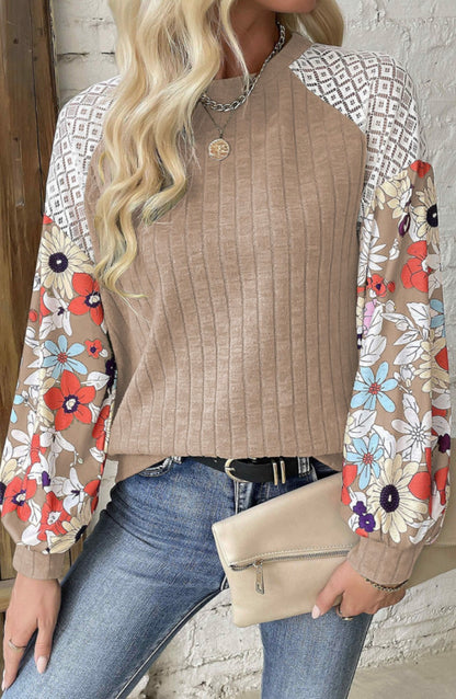 Top Floral Lace Patchwork