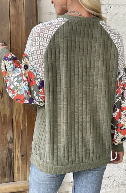 Top Floral Lace Patchwork