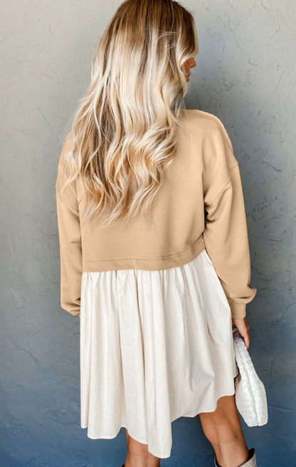 Dress Sweatshirt Poplin Mini