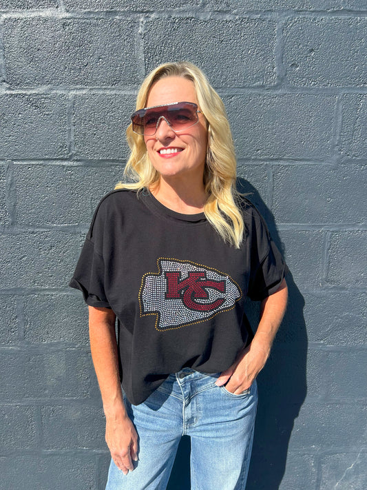 Chiefs Rhinestone Box Tee