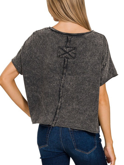 Tee Cropped Acid Wash