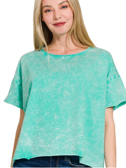 Tee Cropped Acid Wash