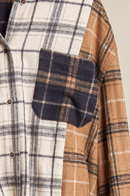 Shacket Plaid Color Block