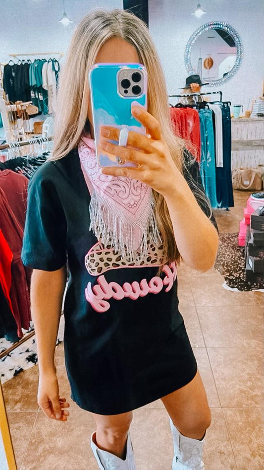 Bandana Scarf w/ Sequin Fringe - BeLoved Boutique 