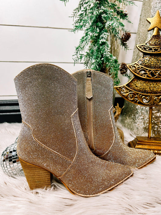 Corkys Selfie Rhinestone Western Bootie - BeLoved Boutique 
