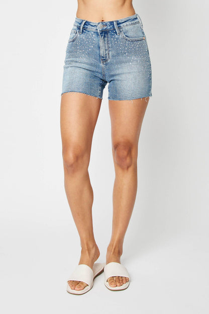 Judy Blue Rhinestone Shorts - BeLoved Boutique 